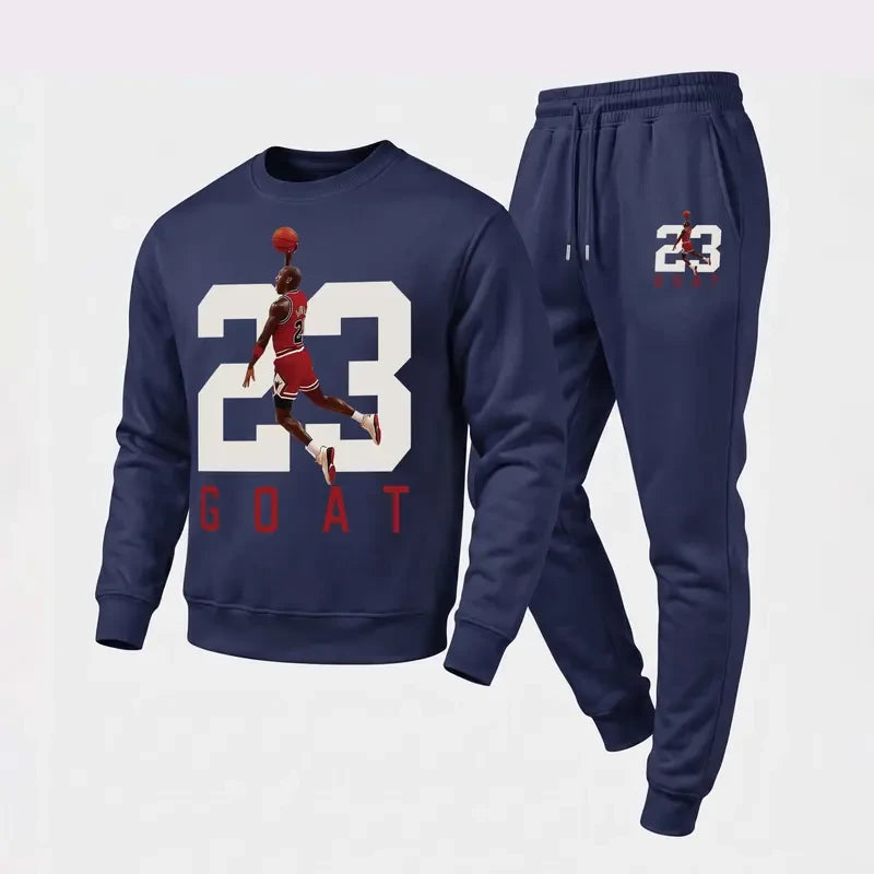 Graphic Basketball Tracksuit Set