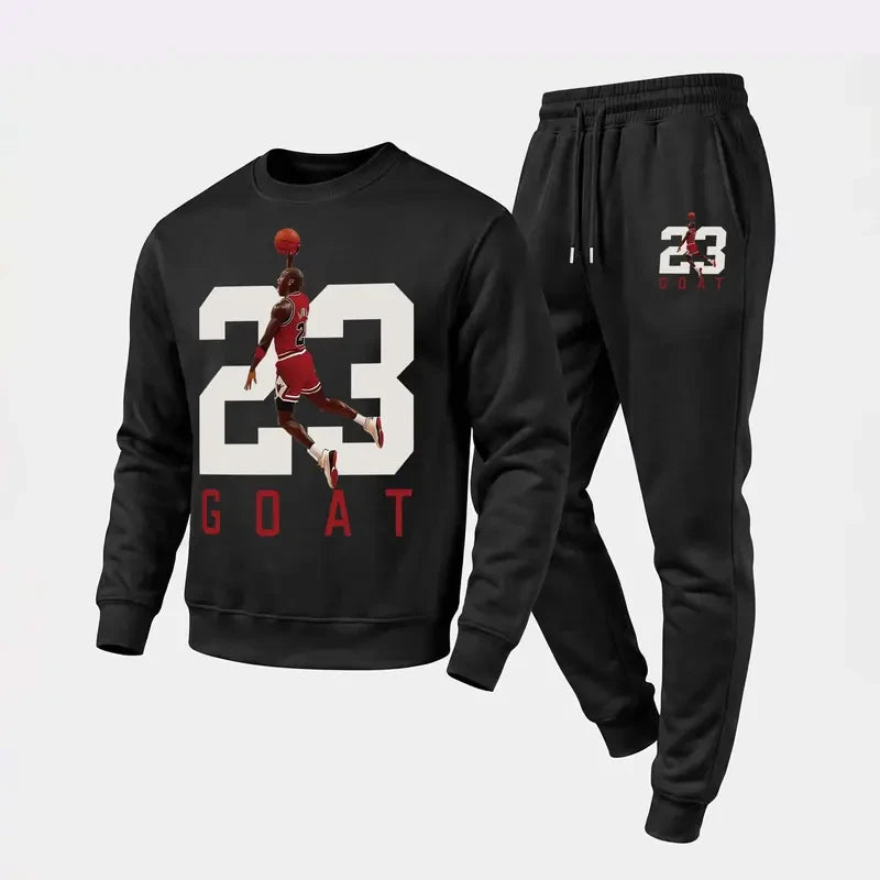 Graphic Basketball Tracksuit Set