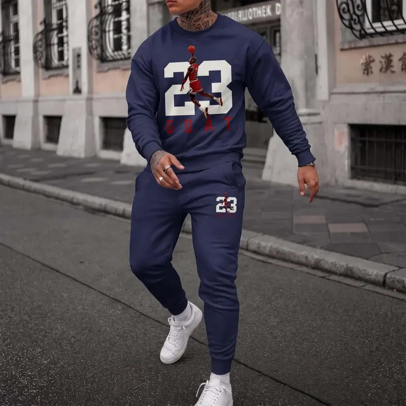 Graphic Basketball Tracksuit Set