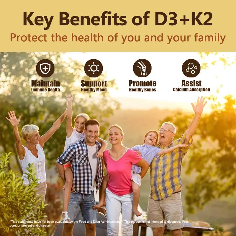 Vitamin D3 K2 Supplement for Bone Health
