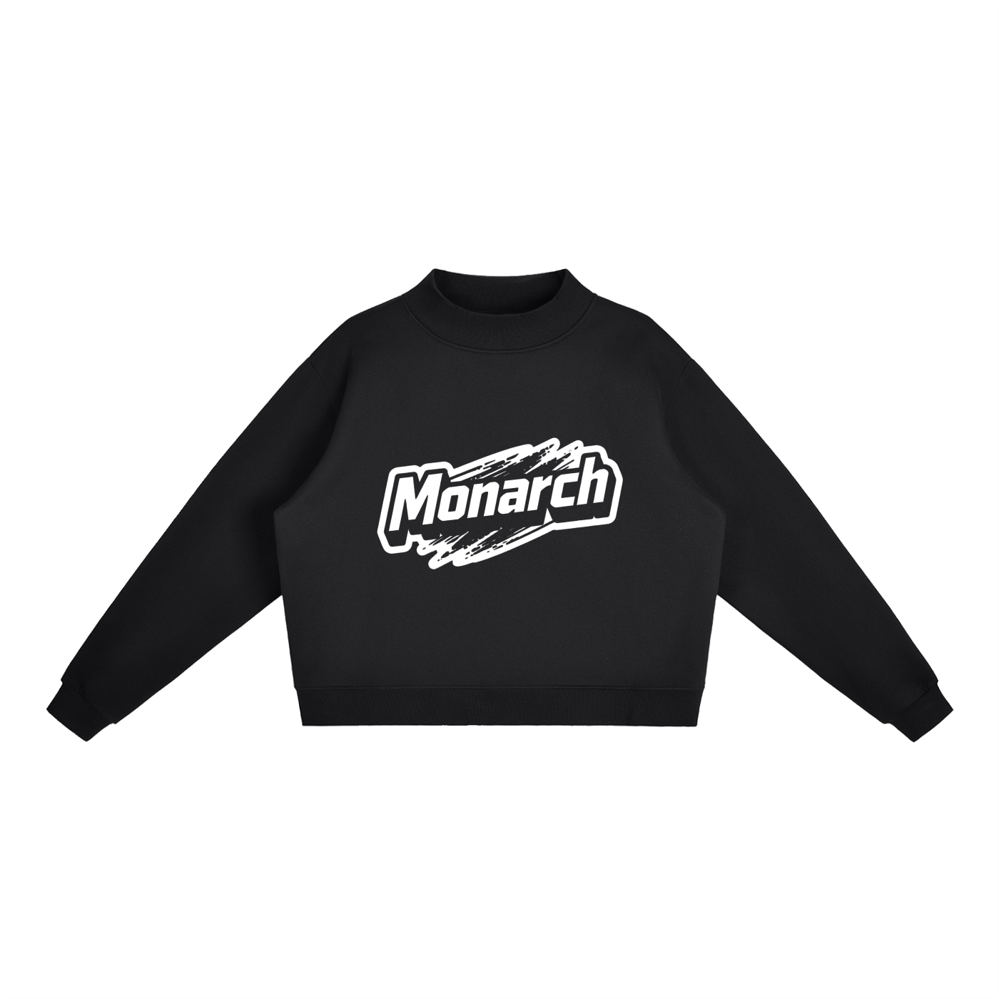 Essential Fleece Mock-Neck Crew Sweatshirt